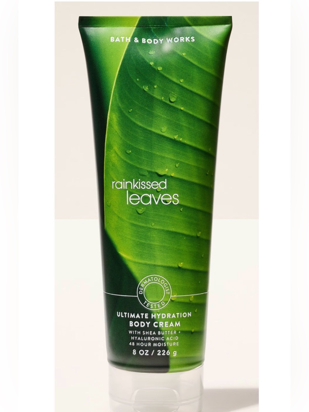 NWT Bath and Body Works Rainkissed Leaves Ultra Shea Body Cream. Retired Scent.